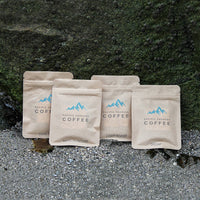 Canadian pour over coffee packets made in Vancouver