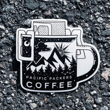 Load image into Gallery viewer, Camping coffee sticker Canada
